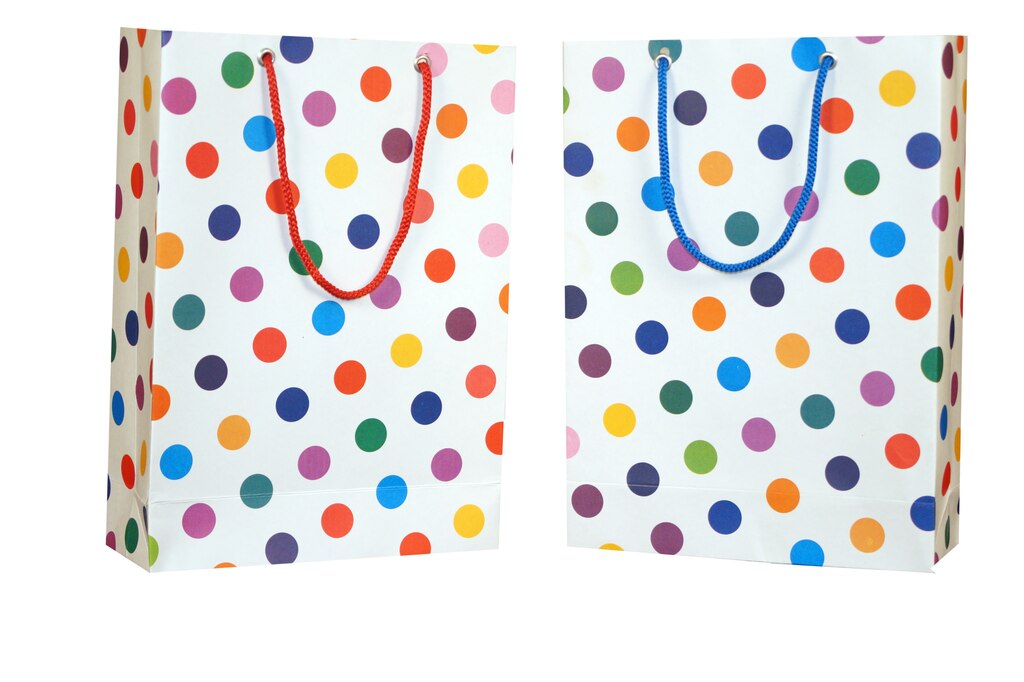 Multicolour Dot Paper Bag